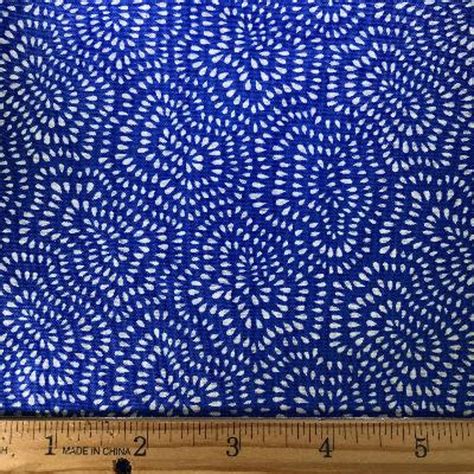 Royal Blue Calico Print Fabric Quilting Cotton Fabric | Etsy