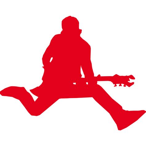 Silhouette of rock star with guitar vector graphics | Free SVG