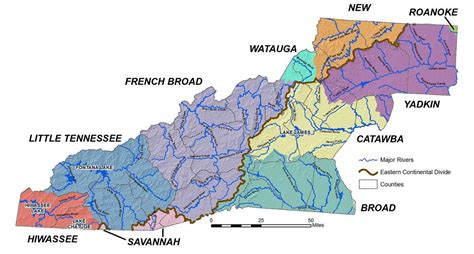 Western North Carolina River Basins Map | River basin, Western north carolina, River