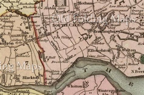 Old Map of Yorkshire East Riding circa 1832