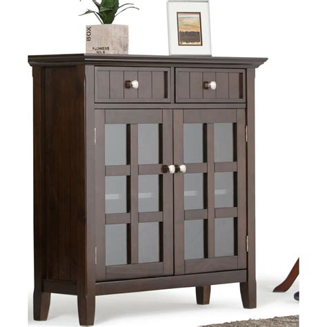 Simpli Home Acadian 2 Drawer Entryway Storage Cabinet | Wayfair