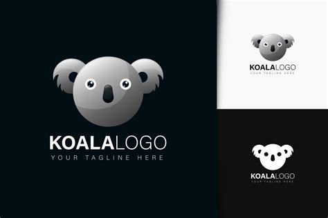 Koala logo design with gradient 4669176 Vector Art at Vecteezy