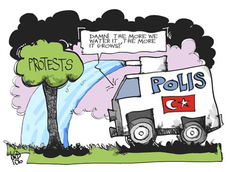 Protests in Turkey By Kostas Koufogiorgos | Politics Cartoon | TOONPOOL