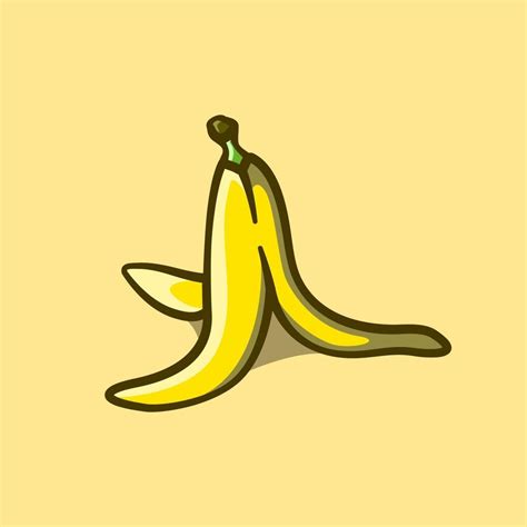 cute illustration of banana peel on isolated background 16733267 Vector ...