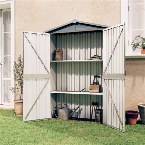 Buy Foecy Manor Outdoor Garden Storage Shed/Galvanized Metal Garden ...