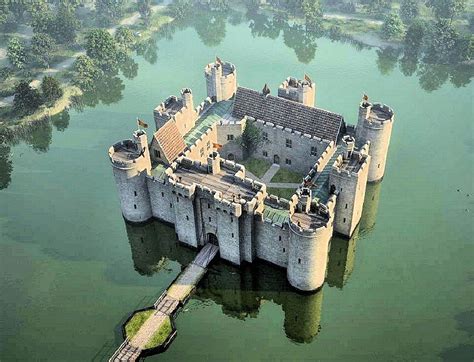 Image result for bodiam castle top view | Bodiam castle, Beautiful castles, Medieval castle