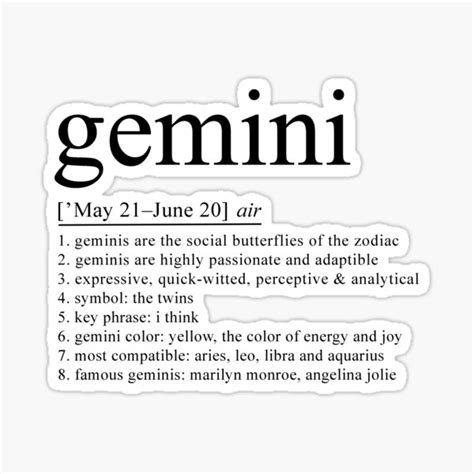 "Gemini Definition, Gemini Zodiac Sign gifts, Astrology gifts, Gemini ...