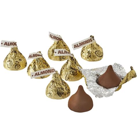 Gold Hershey's Kisses Milk Chocolates with Almonds are perfect for wedding and anniversaries ...