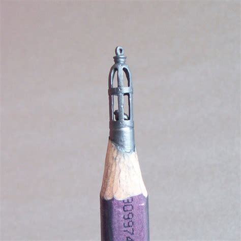 Intricately Carved Pencil Lead Sculptures