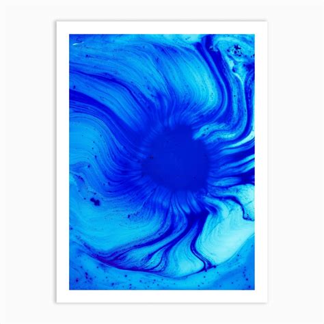 Abstract Blue Swirl Art Print by UpCreative - Fy