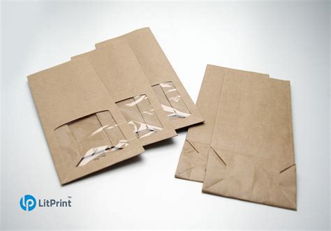 Bags with Square Window – Litprint | Paper Bags. Kraft Paper Bags ...