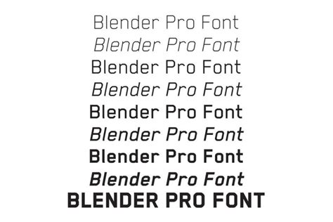 Blender Pro Font Free Download