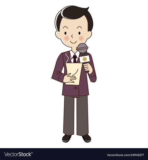 Man news reporter Royalty Free Vector Image - VectorStock