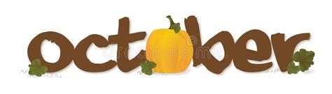 October Heading stock illustration. Illustration of calendar - 20947558