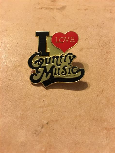 I Love Country Music Lapel Pin - Etsy