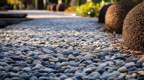 Premium AI Image | CloseUp Gravel Garden Path