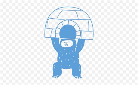 Angry Yeti Lifting Igloo - Transparent Png U0026 Svg Vector File Dot Emoji,Igloo Emoji - free ...