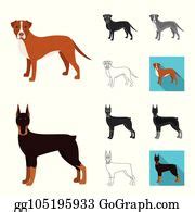 900+ Cartoon Dog Breeds Flat Icon Collection Cartoon | Royalty Free - GoGraph