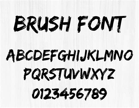 Brush Font SVG Ttf Brush Alphabet SVG Instant Download - Etsy Canada