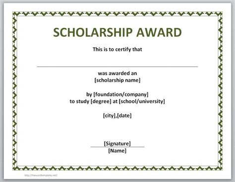 10+ Scholarship Award Certificate Examples - Pdf, Psd, Ai with regard to Scholars… | Awards ...