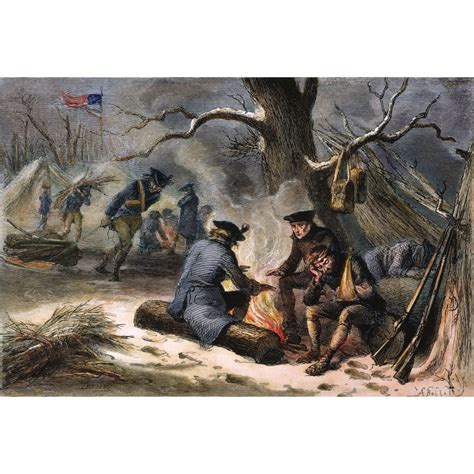 Valley Forge Winter 1777 Namerican Troops At Valley Forge During The ...