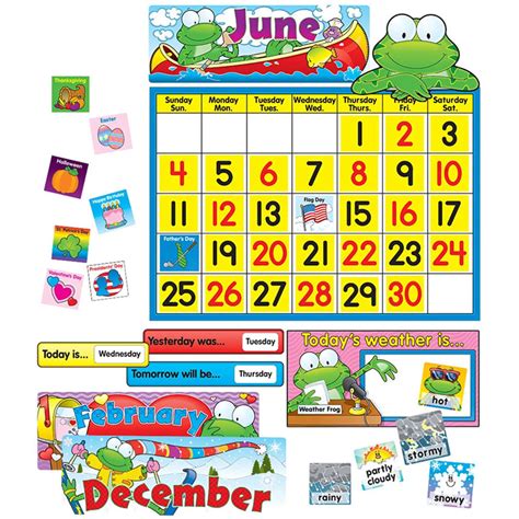 Frog Calendar Set Bulletin Board Set - CD-110076 | Carson Dellosa