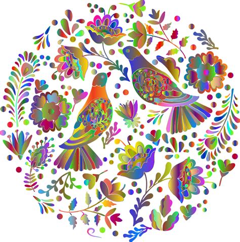 Download Mexican Folk Art, Birds, Flowers. Royalty-Free Vector Graphic ...