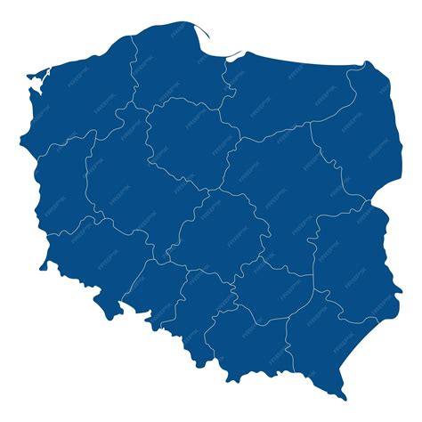 Premium Vector | Poland map Map of Poland in administrative regions