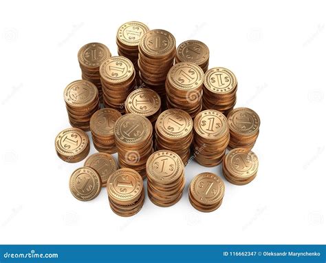 Big Stack of Gold Coins - Top View. Money Award Concept Stock ...