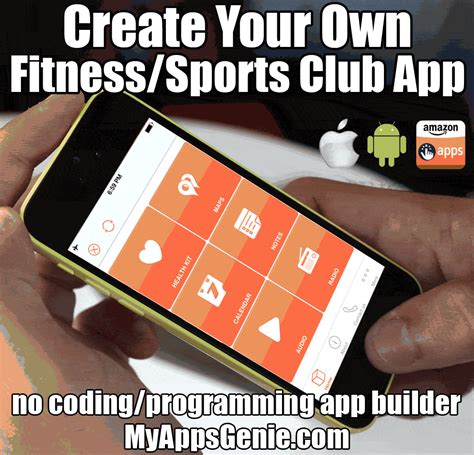 Create your own Fitness Sports Club App with this #AppBuilder #AppTemplate for iPhone Android ...