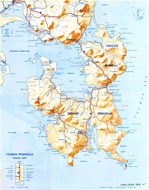 Tasman Peninsula tourist map (1963) : tasmania