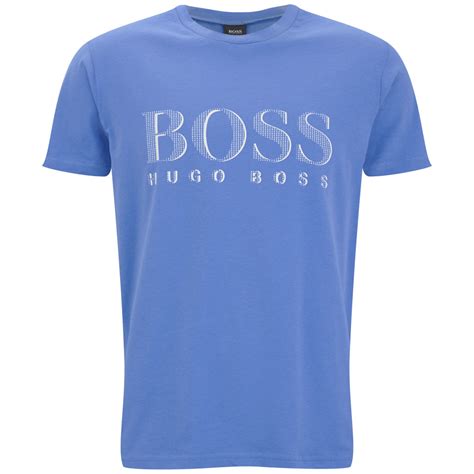 BOSS Hugo Boss Men's BOSS Logo T-Shirt - Blue Clothing | TheHut.com