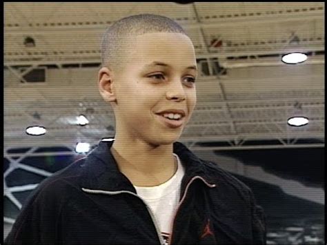 A young Steph Curry interviewed with Dell Curry in Toronto