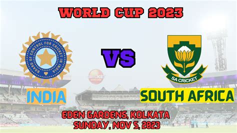 IND Vs SA World Cup 2023 Eden Gardens Pitch Report, Weather Forecast Of Kolkata And Head TO Head ...