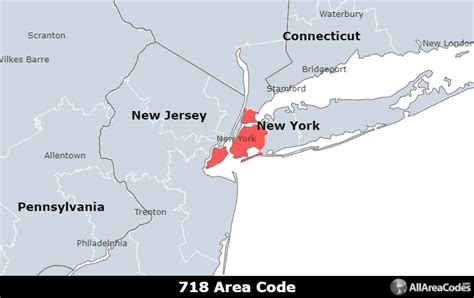 718 Area Code - Location map, time zone, and phone lookup