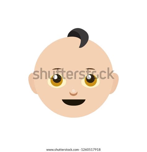 Baby Face Emoji Flat Design Vector Stock Vector (Royalty Free) 1260517918