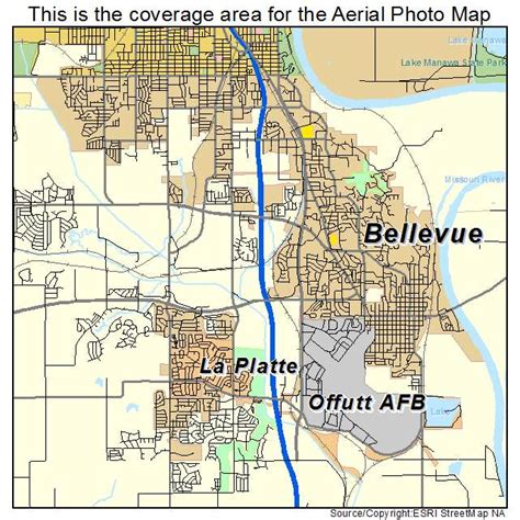 Aerial Photography Map of Bellevue, NE Nebraska