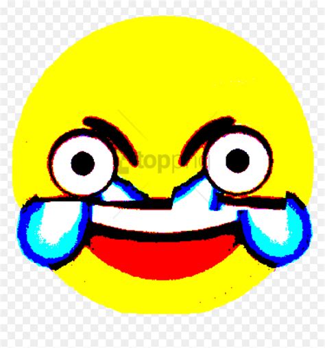 Open Eye Crying Laughing Emoji Png - Deep Fried Laughing Emoji, Transparent Png - vhv