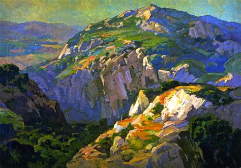 Canyon Green Painting | Franz Bischoff Oil Paintings