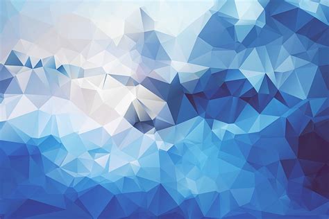 blue, white, and teal wallpaper, blue, teal, and white geometric artwork wallpaper low poly # ...