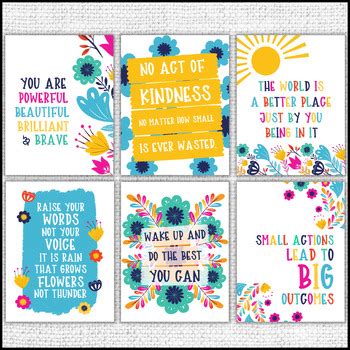 Positive Quotes Classroom Bulletin Board Posters | Back to School