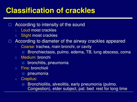 Coarse crackles lung sounds - tangomens