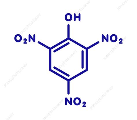 Picric acid explosive molecule - Stock Image - C045/7909 - Science Photo Library