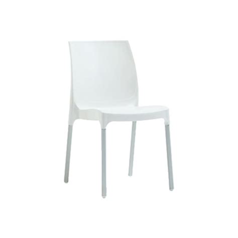 Novussi Castel White Stackable Plastic Patio Dining Chairs - Set of 4 ...