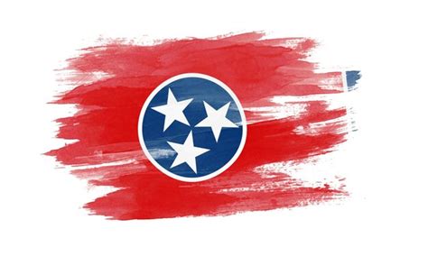 Premium Photo | Tennessee state flag brush stroke tennessee flag background