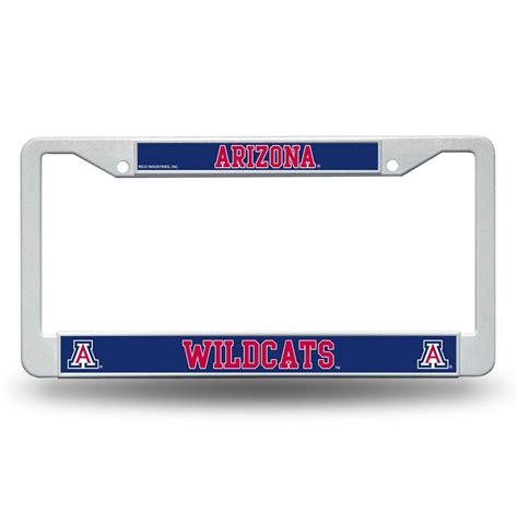 Arizona Wildcats White Plastic License Plate Frame