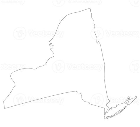 New York state map. Map of the U.S. state of New York. 35866222 PNG