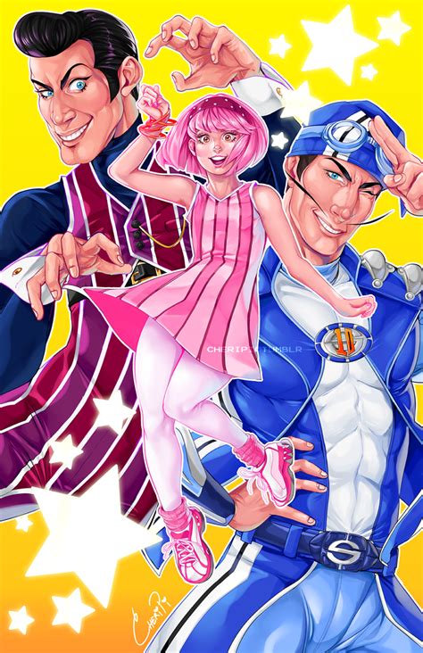 Lazy Town Robbie Rotten, Sportacus, Stephanie | Arte com desenhos animados, Ilustrações ...