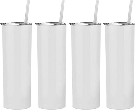 White Maars 20 oz. Skinny Steel 4 Pack Double Wall Stainless Tumbler - Walmart.com - Walmart.com