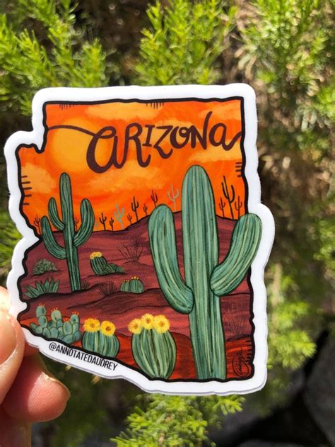 Orange Arizona Sticker